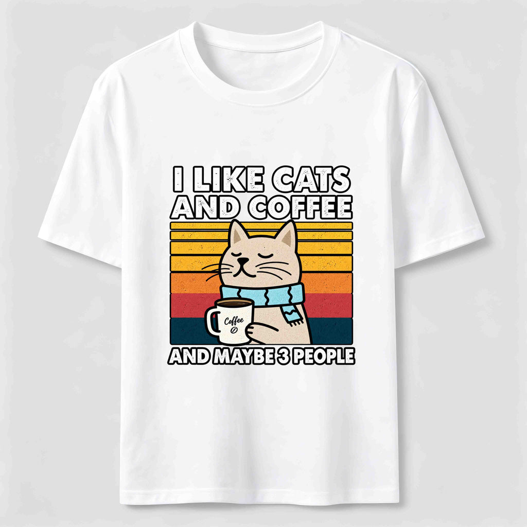 Cats Coffee and Maybe 3 People Classic T-Shirt