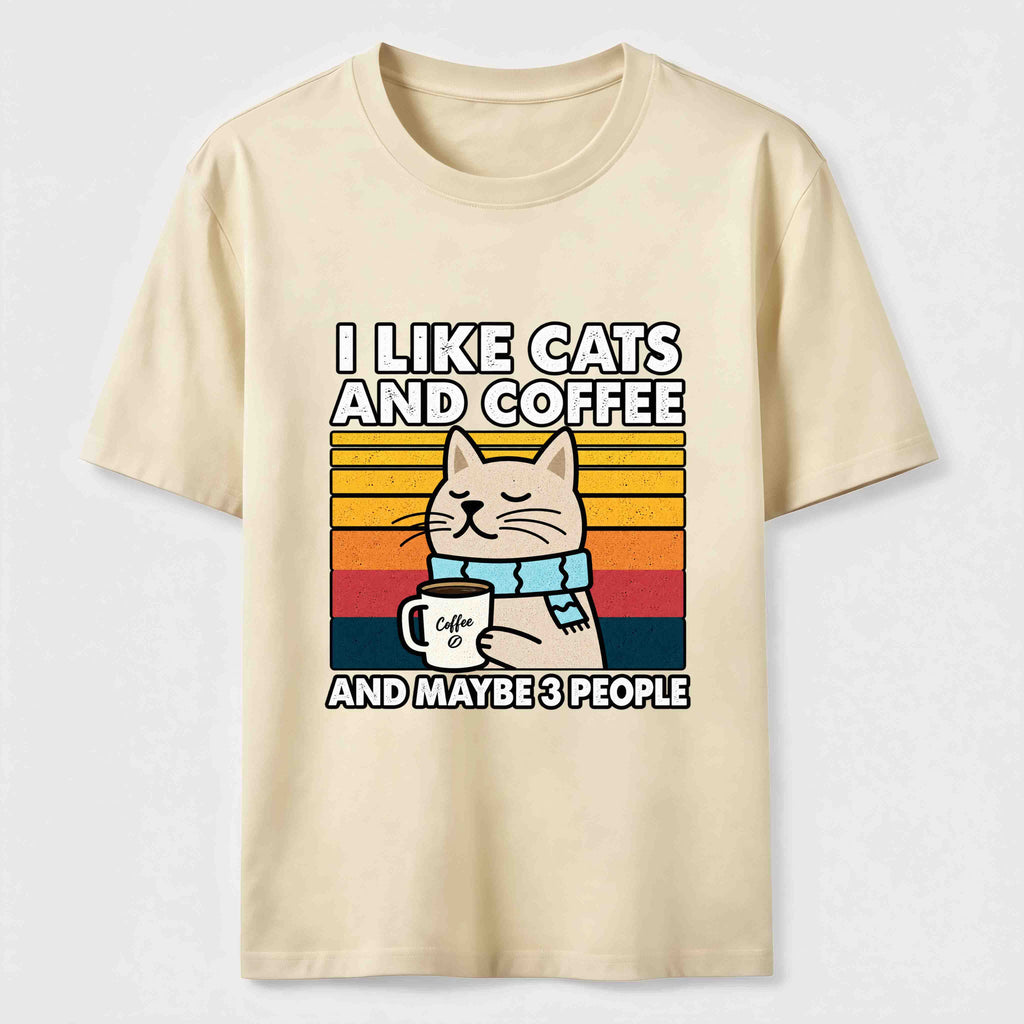 Cats Coffee and Maybe 3 People Classic T-Shirt