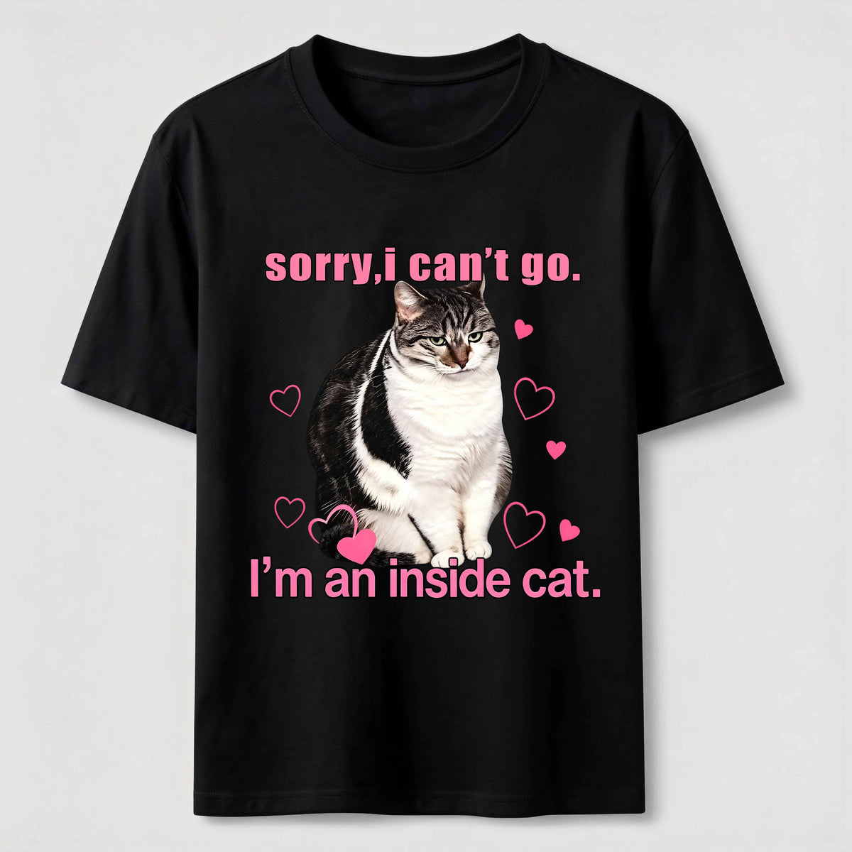 A cat that doesn't like going out Classic T-Shirt