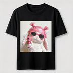 Pink Rebel Bunny Washed T-Shirt