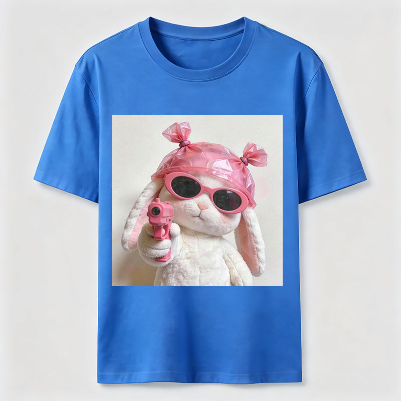 Pink Rebel Bunny Washed T-Shirt