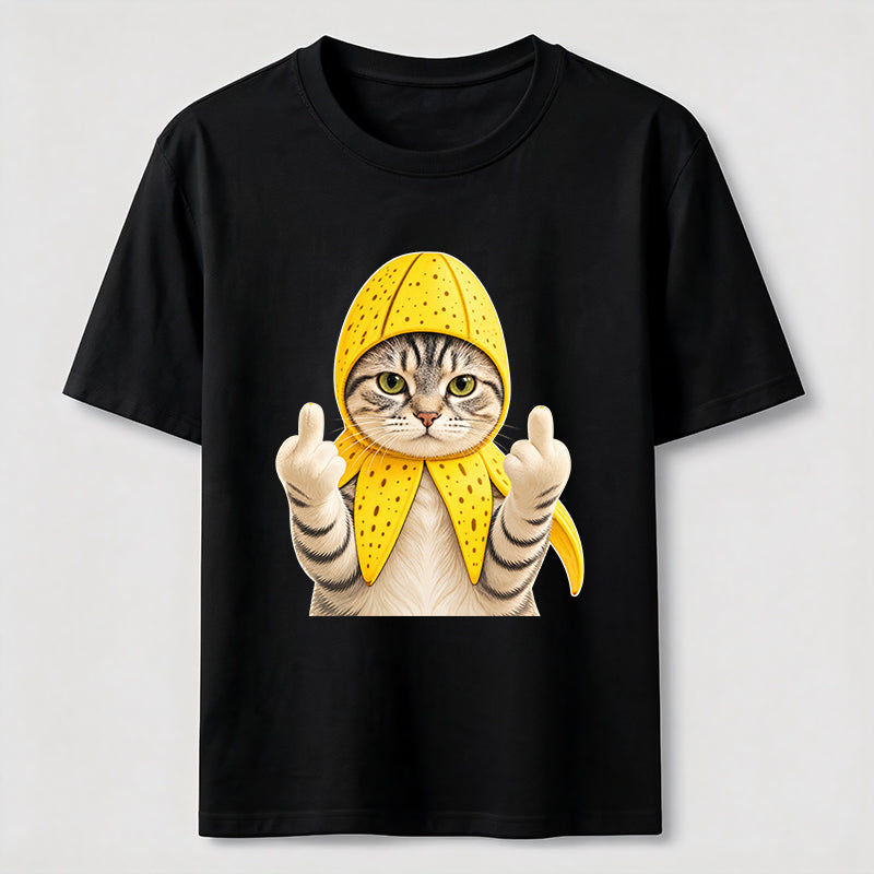 Banana Cat Attitude Washed T-Shirt
