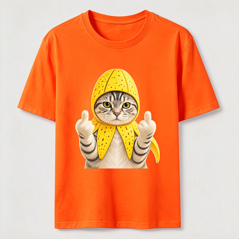 Banana Cat Attitude Washed T-Shirt