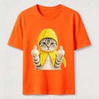 Banana Cat Attitude Washed T-Shirt