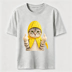 Banana Cat Attitude Washed T-Shirt