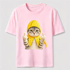 Banana Cat Attitude Washed T-Shirt
