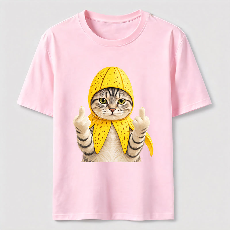 Banana Cat Attitude Washed T-Shirt