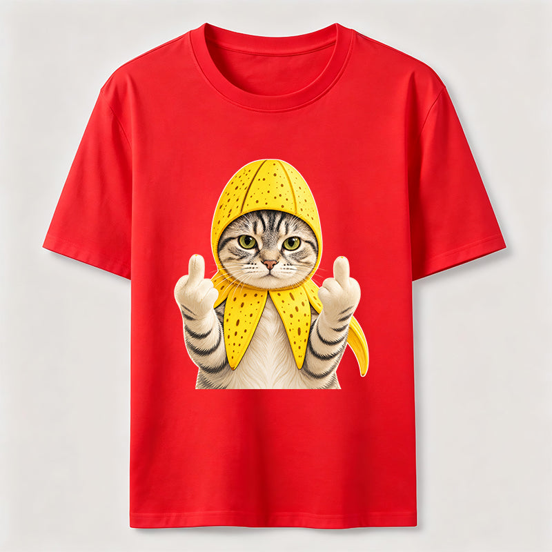 Banana Cat Attitude Washed T-Shirt