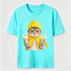 Banana Cat Attitude Washed T-Shirt