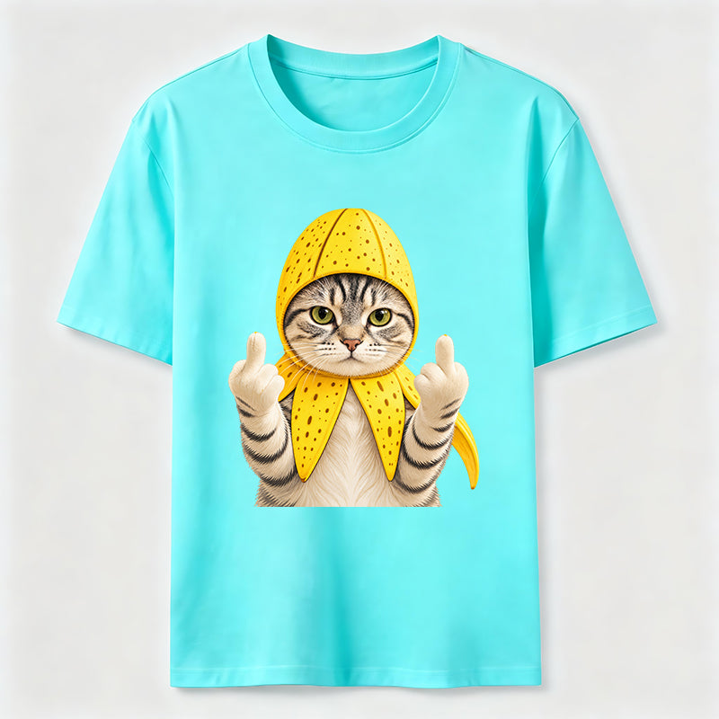 Banana Cat Attitude Washed T-Shirt