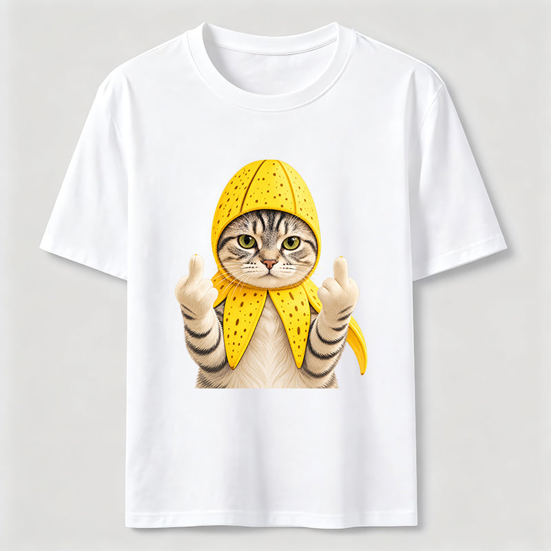 Banana Cat Attitude Washed T-Shirt