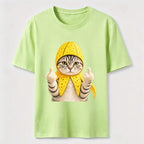 Banana Cat Attitude Washed T-Shirt