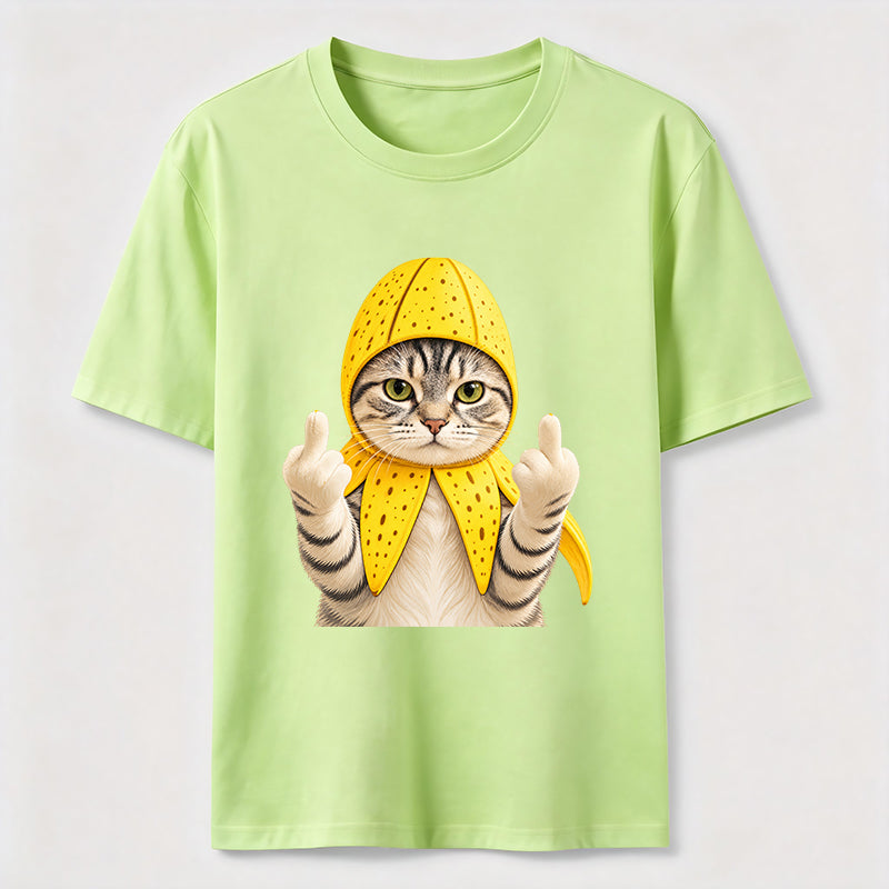 Banana Cat Attitude Washed T-Shirt