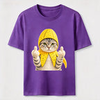 Banana Cat Attitude Washed T-Shirt