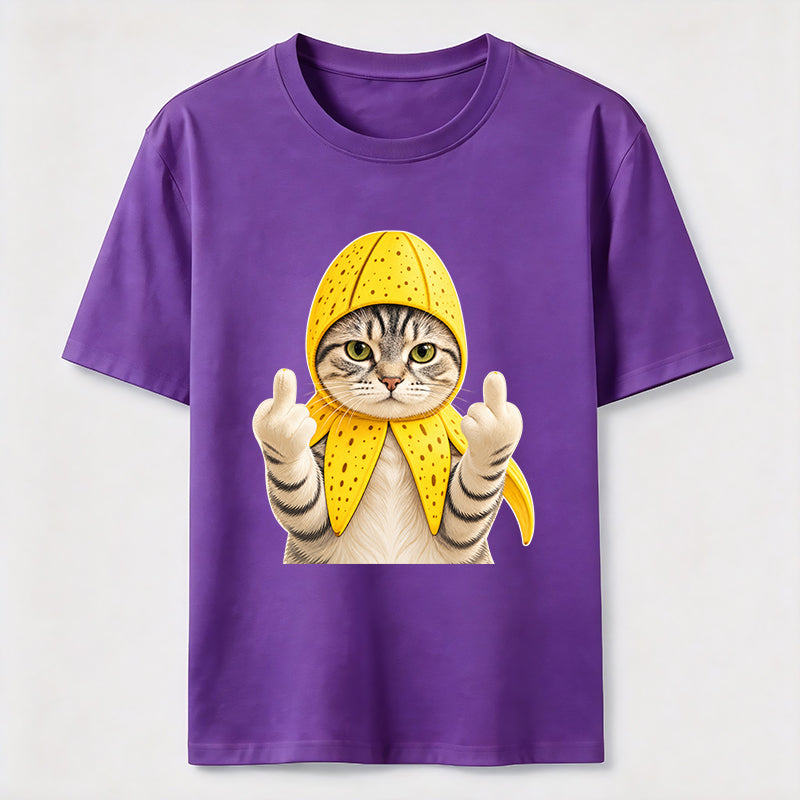 Banana Cat Attitude Washed T-Shirt
