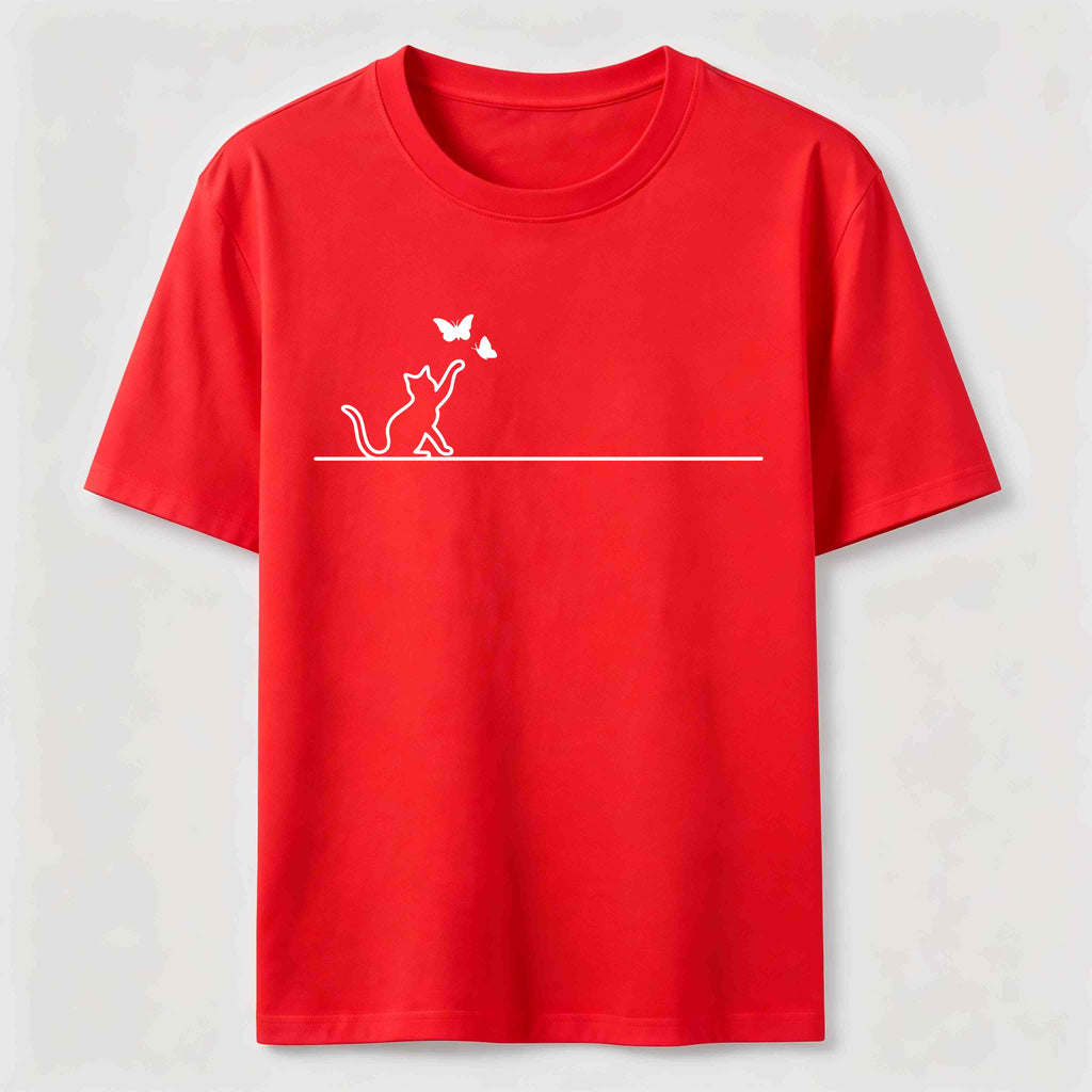 Butterfly Chase Cat Classic T-Shirt