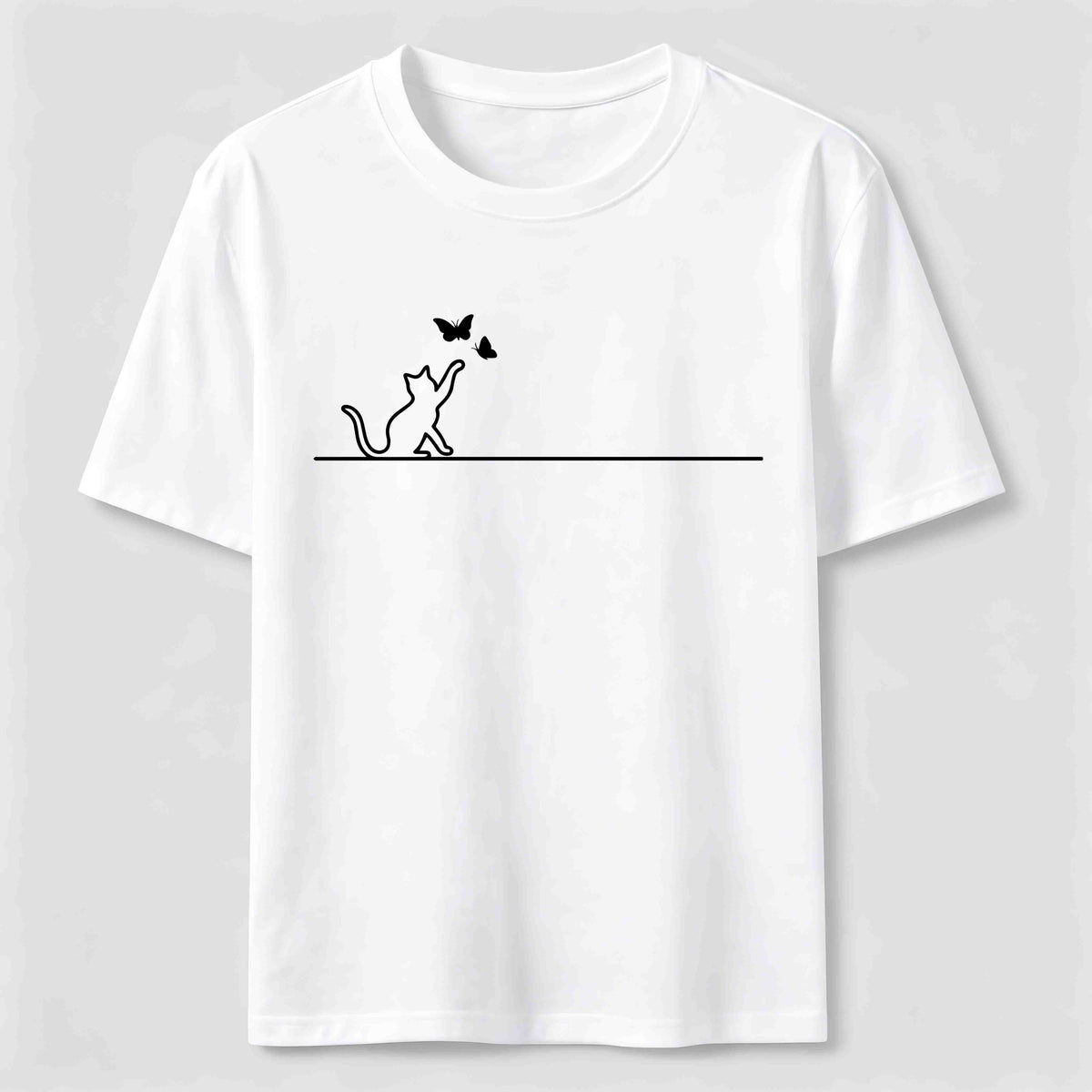 Butterfly Chase Cat Classic T-Shirt