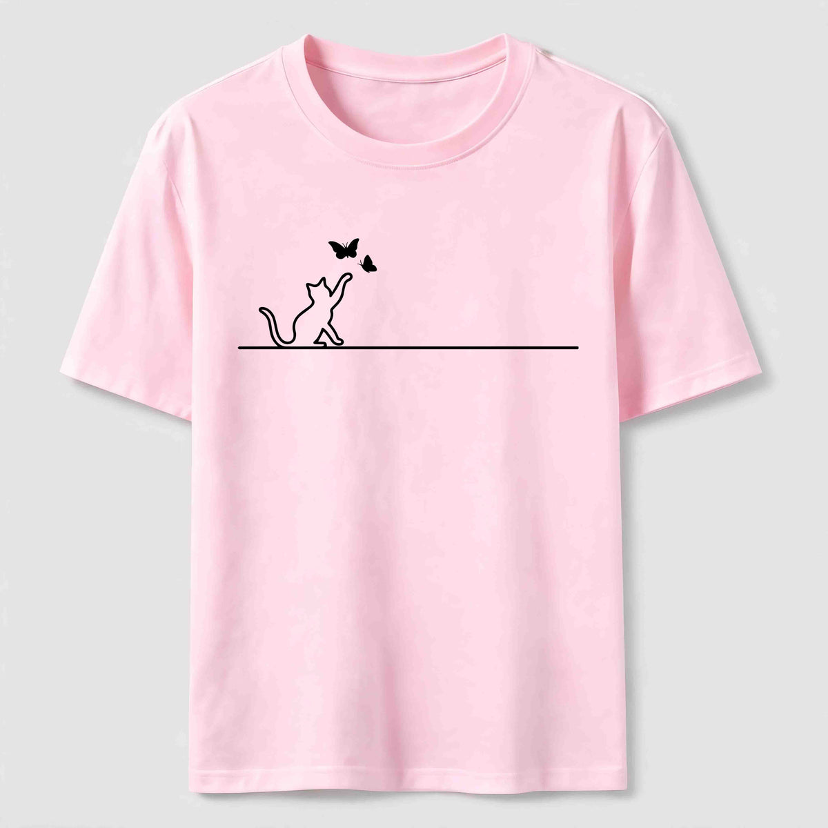 Butterfly Chase Cat Classic T-Shirt