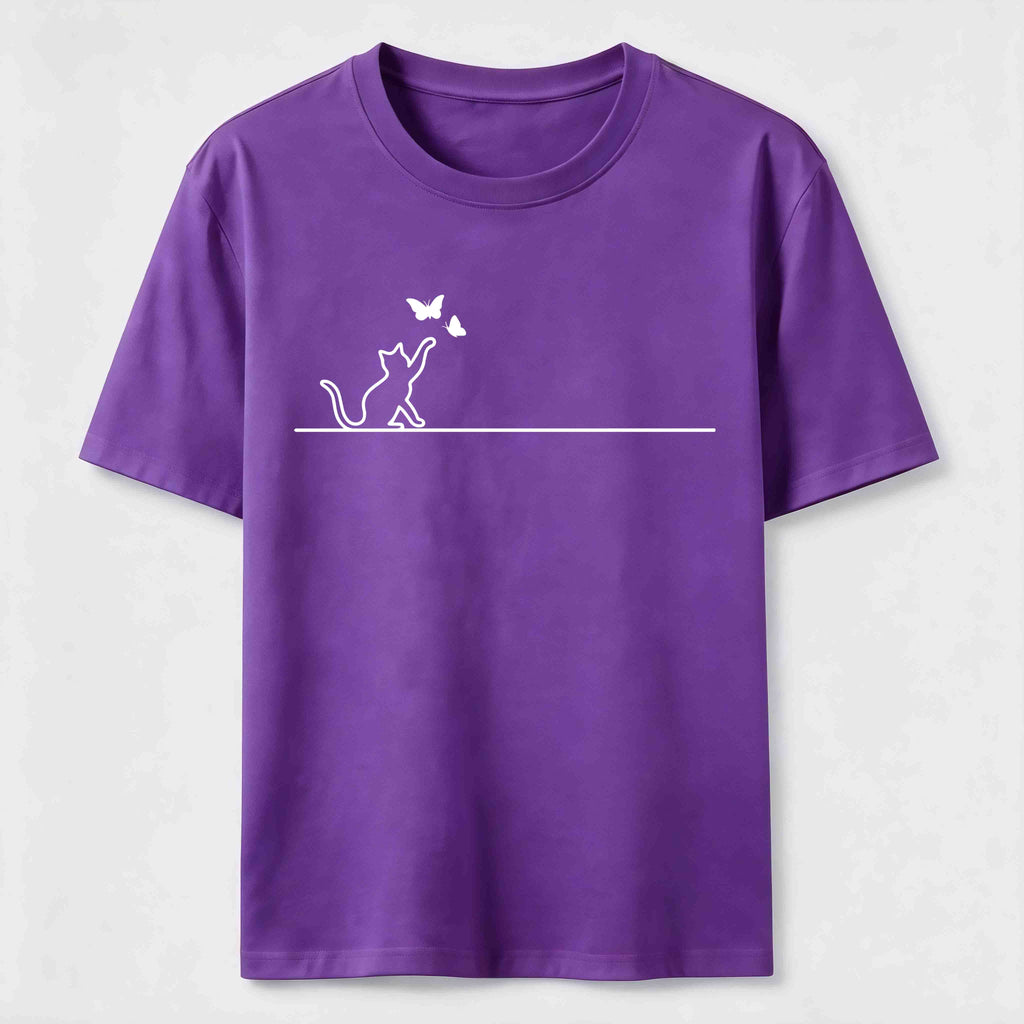 Butterfly Chase Cat Classic T-Shirt