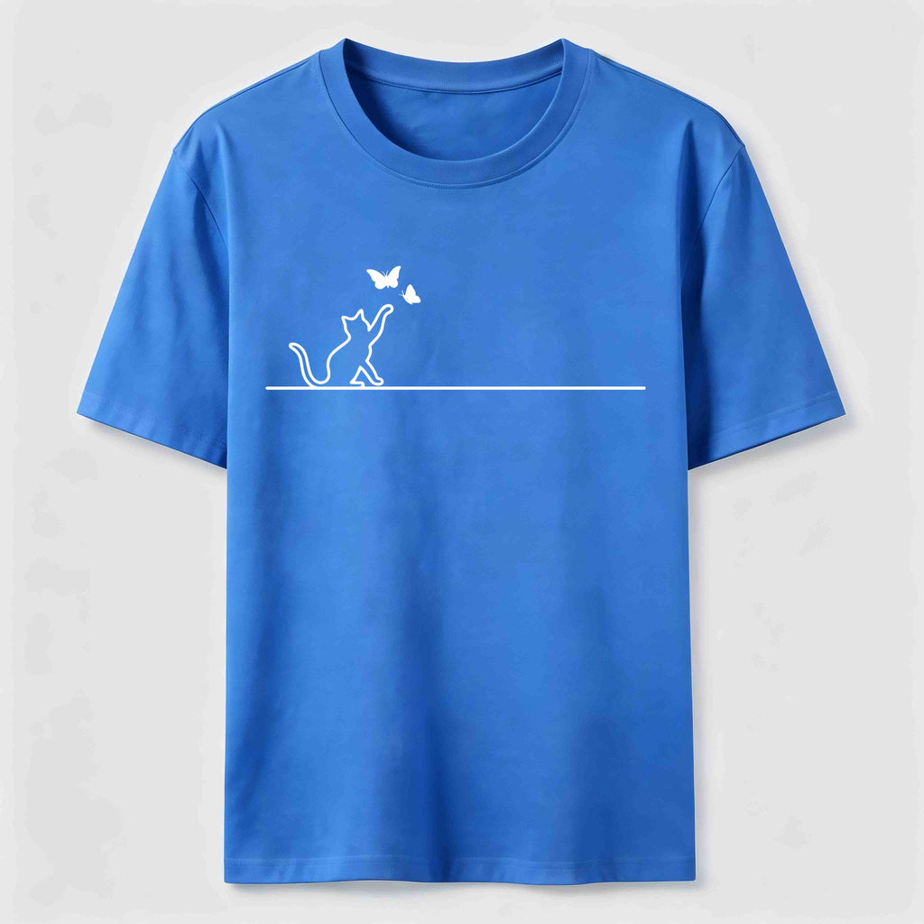Butterfly Chase Cat Classic T-Shirt
