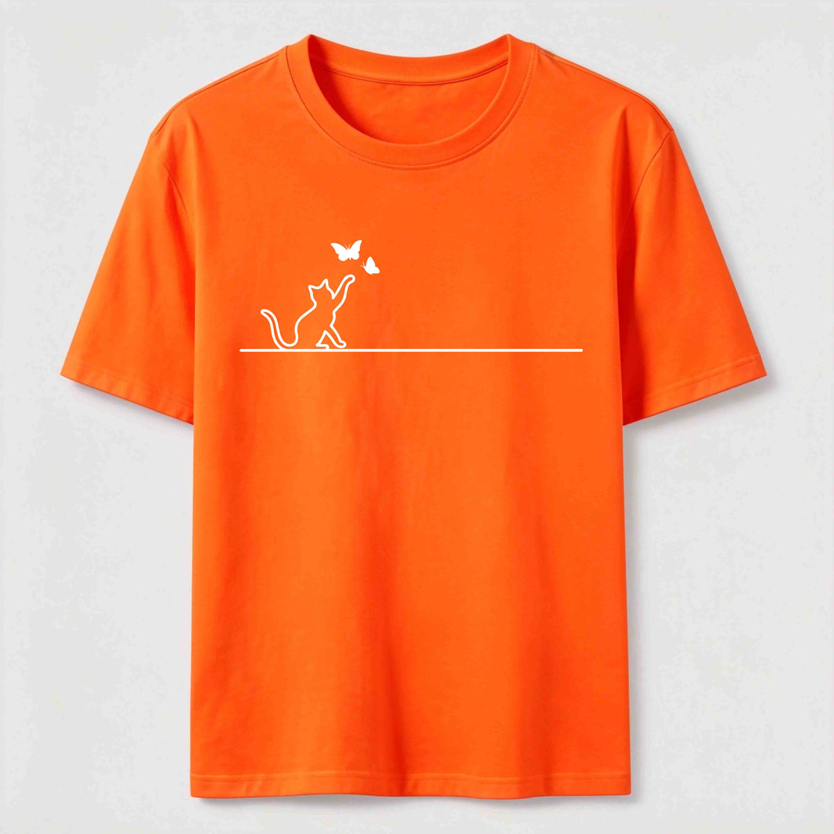 Butterfly Chase Cat Classic T-Shirt