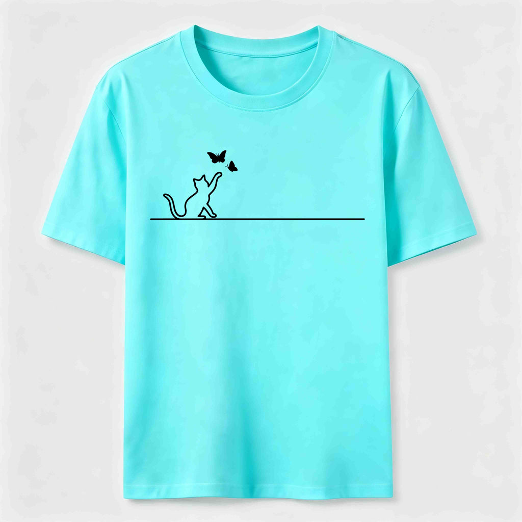 Butterfly Chase Cat Classic T-Shirt
