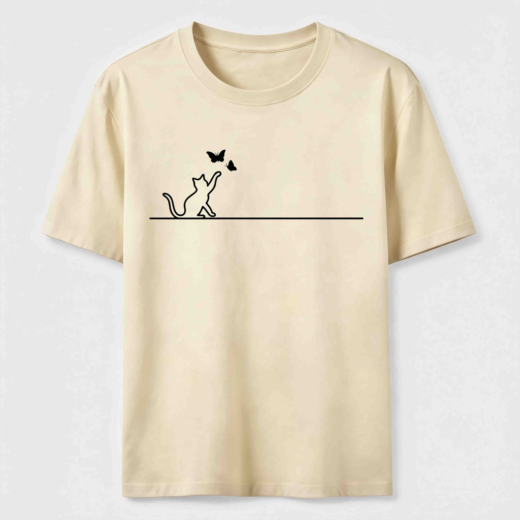 Butterfly Chase Cat Classic T-Shirt