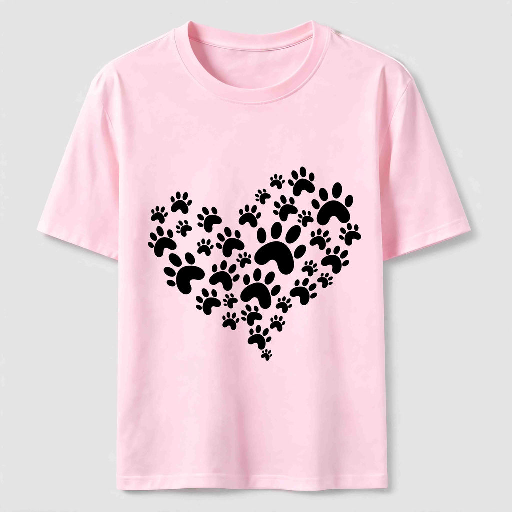 Paw Print Heart Classic T-Shirt