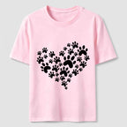 Paw Print Heart Classic T-Shirt