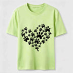 Paw Print Heart Classic T-Shirt
