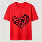 Paw Print Heart Classic T-Shirt