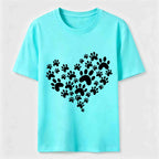 Paw Print Heart Classic T-Shirt