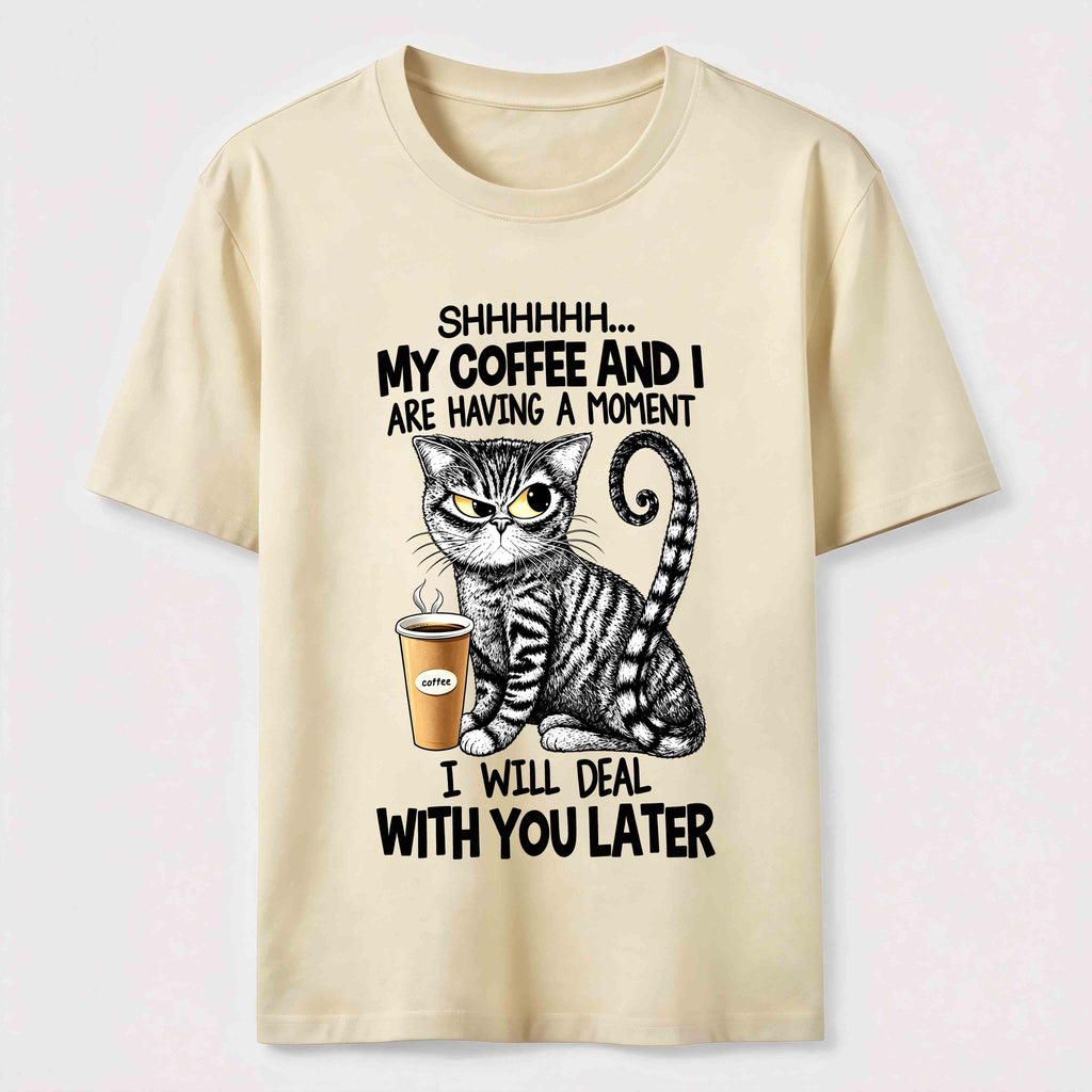 Coffee Moment Cat Classic T-Shirt