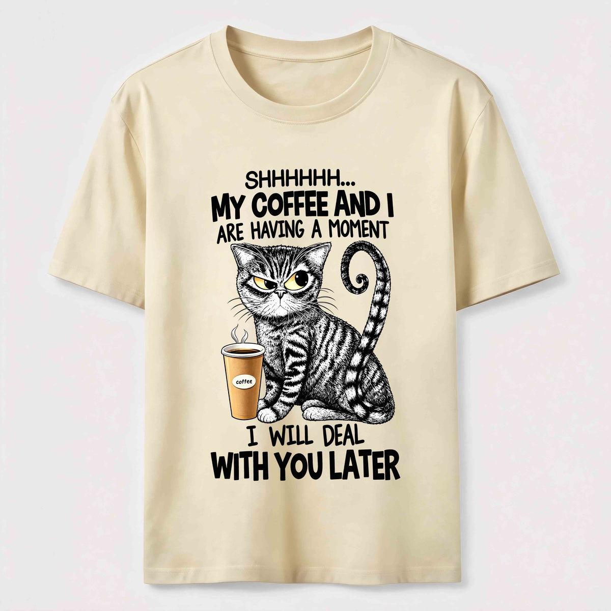 Coffee Moment Cat Classic T-Shirt