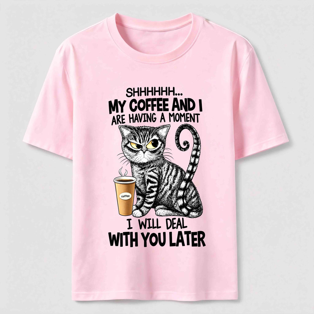 Coffee Moment Cat Classic T-Shirt