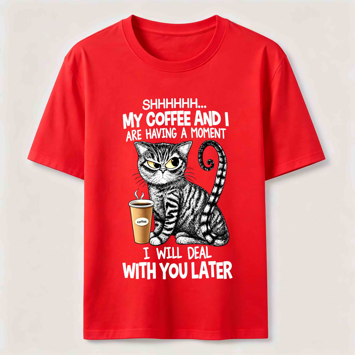 Coffee Moment Cat Classic T-Shirt