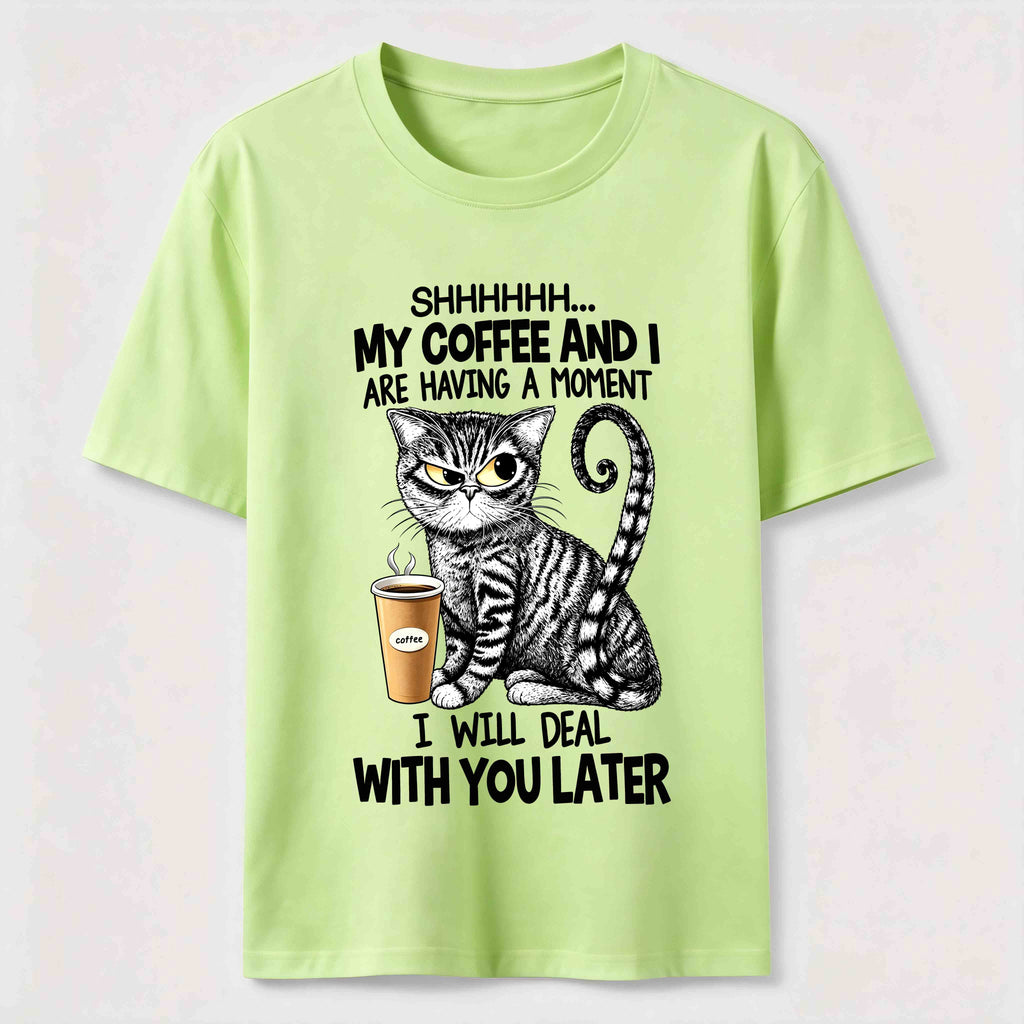 Coffee Moment Cat Classic T-Shirt