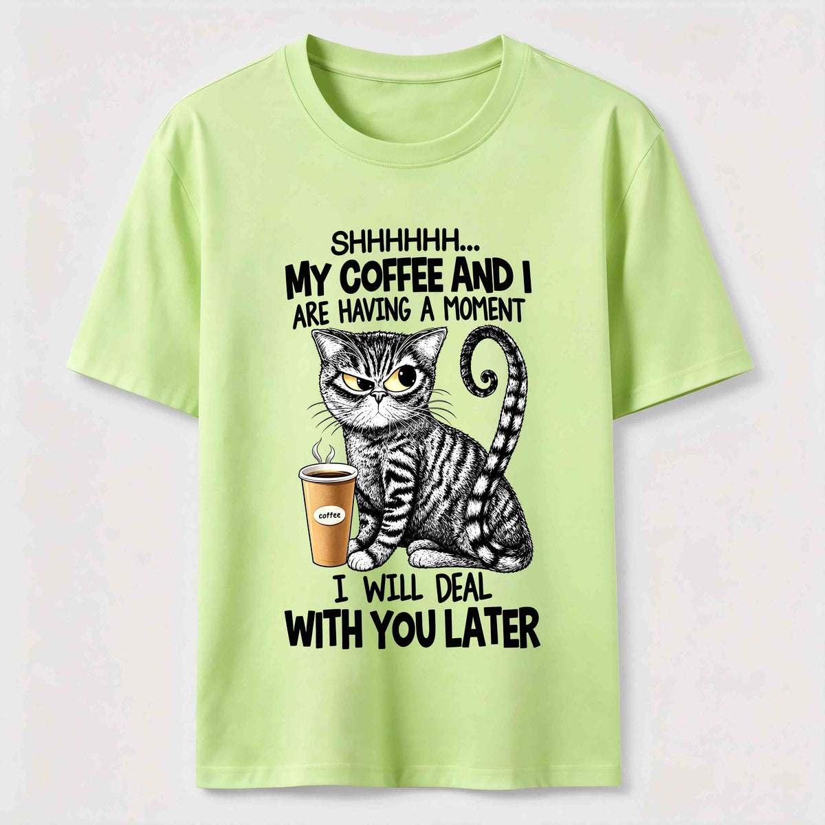 Coffee Moment Cat Classic T-Shirt