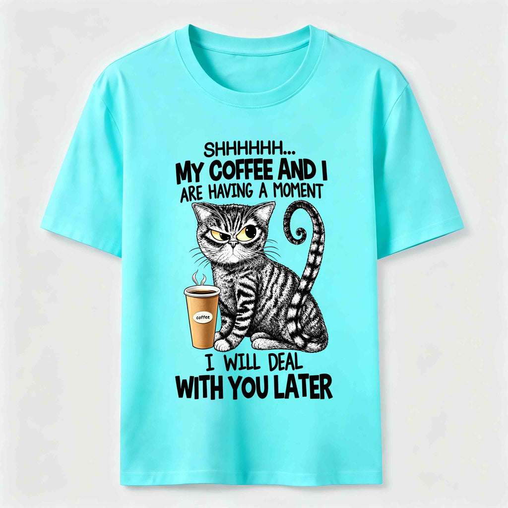 Coffee Moment Cat Classic T-Shirt