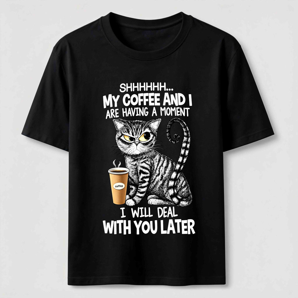 Coffee Moment Cat Classic T-Shirt