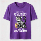 Coffee Moment Cat Classic T-Shirt