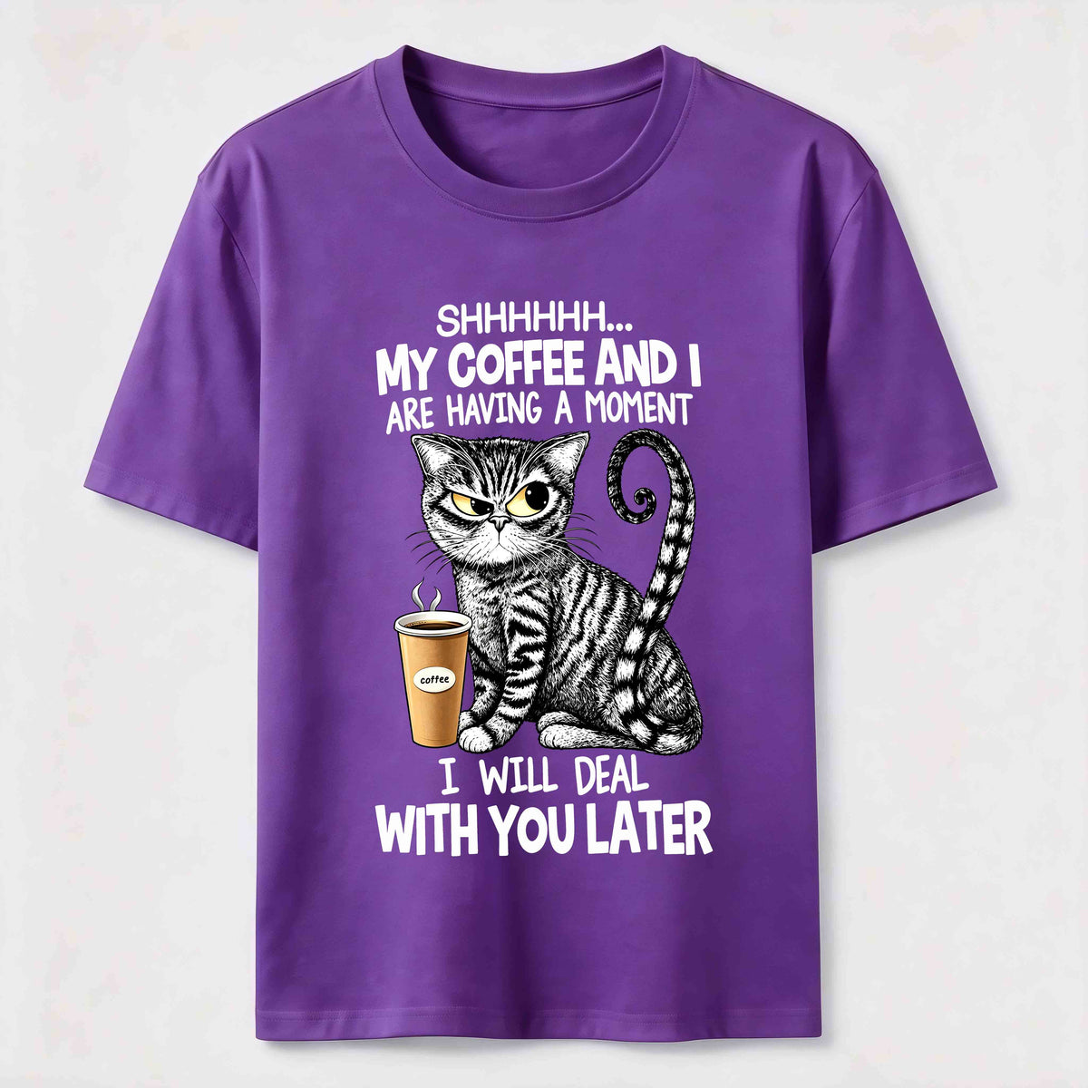 Coffee Moment Cat Classic T-Shirt