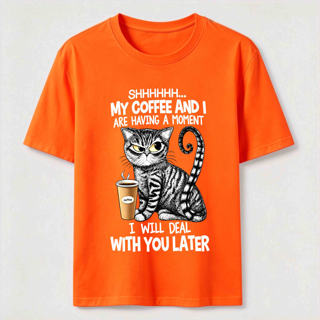 Coffee Moment Cat Classic T-Shirt