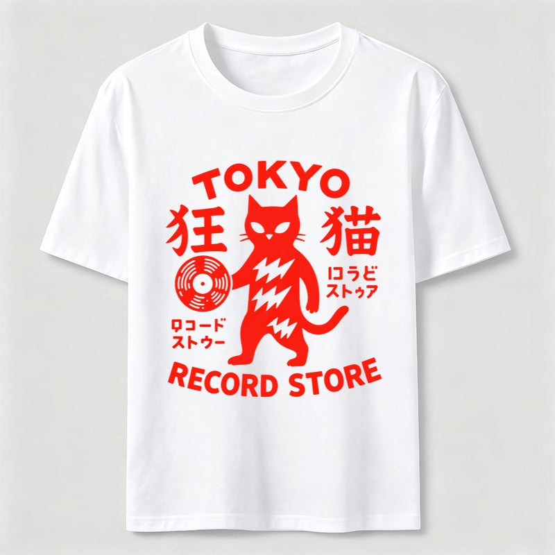 Tokyo Record Store Cat Classic T-Shirt