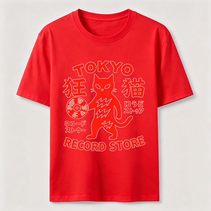 Tokyo Record Store Cat Classic T-Shirt