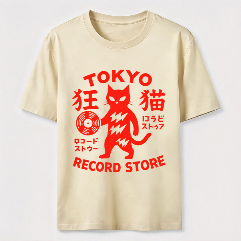 Tokyo Record Store Cat Classic T-Shirt