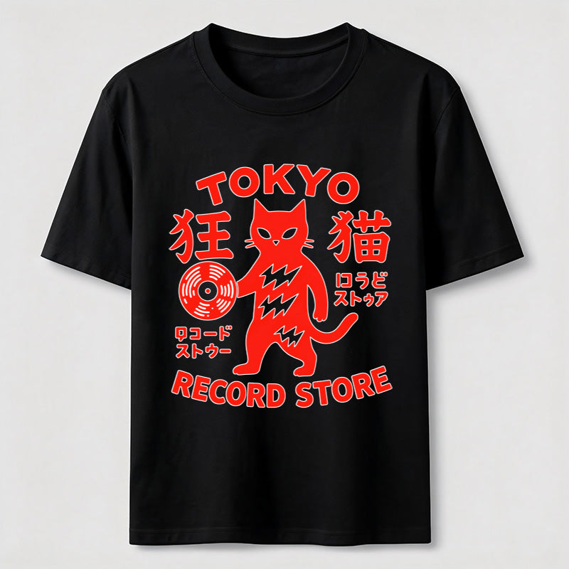 Tokyo Record Store Cat Classic T-Shirt