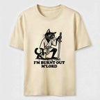 Burnt Out Black Cat Classic T-Shirt