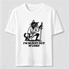 Burnt Out Black Cat Classic T-Shirt