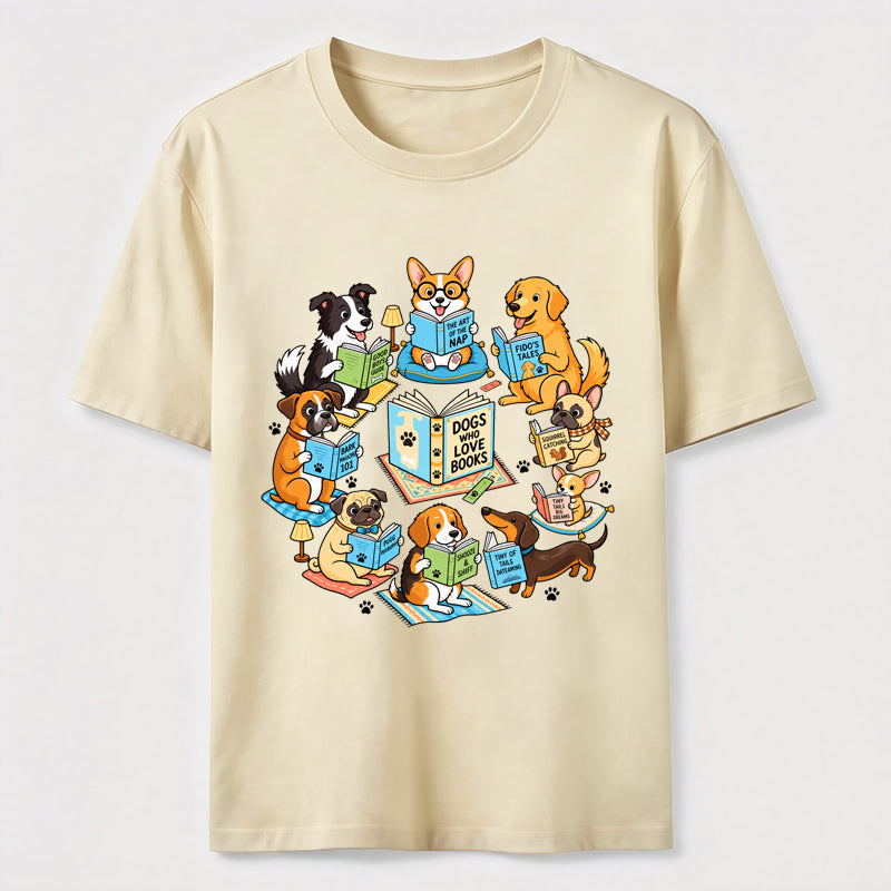 Dogs Who Love Books Classic T-Shirt